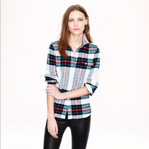 J Crew Rock Salt Plaid Flannel